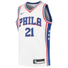 Image of Joel Embiid Philadelphia 76ers Youth Swingman Jersey - White 2019