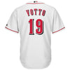 Image of Joey Votto Cincinnati Reds Majestic Official Cool Base Player Jersey - White 2019