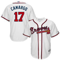 Johan Camargo Atlanta Braves Majestic Home Official Cool Base Player Jersey - White 2019