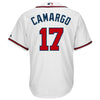 Image of Johan Camargo Atlanta Braves Majestic Home Official Cool Base Player Jersey - White 2019