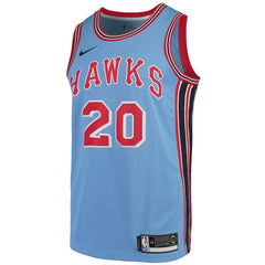 John Collins Atlanta Hawks Hardwood Classics Swingman Jersey – Blue 2019