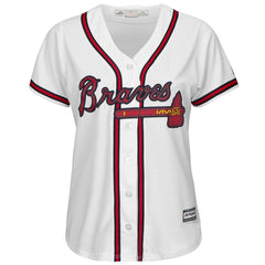 John Smoltz Atlanta Braves Majestic Women's 2019 Home Cool Base Player Jersey – White 2019