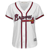 Image of John Smoltz Atlanta Braves Majestic Women's 2019 Home Cool Base Player Jersey – White 2019