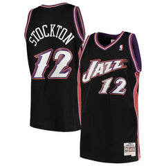 John Stockton Utah Jazz Mitchell &amp; Ness 1998-99 Hardwood Classics Swingman Jersey – Black 2019