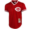 Image of Johnny Bench Cincinnati Reds Mitchell &amp; Ness 1983 Copperstown Collection Mesh Batting Practice Jersey - Red 2019