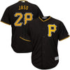Image of Jon Jaso Pittsburgh Pirates Majestic Alternate Cool Base Player Jersey - Black 2019