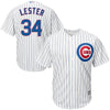 Image of Jon Lester Chicago Cubs Majestic Cool Base Player Jersey - White 2019