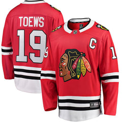Jonathan Toews Chicago Blackhawks Youth Home Breakaway Player Jersey - Red 2019