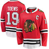 Image of Jonathan Toews Chicago Blackhawks Youth Home Breakaway Player Jersey - Red 2019
