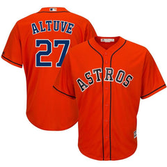 Jose Altuve Houston Astros Majestic Cool Base Player Jersey - Orange 2019