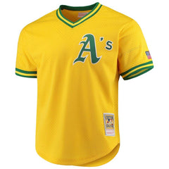 Jose Canseco Oakland Athletics Mitchell & Ness Cooperstown Collection Mesh Batting Practice Jersey - Gold 2019