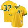 Image of Jose Canseco Oakland Athletics Mitchell &amp; Ness Cooperstown Collection Mesh Batting Practice Jersey - Gold 2019