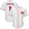 Image of Jose Peraza Cincinnati Reds Majestic Home Cool Base Replica Player Jersey - White 2019