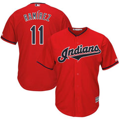 Jose Ramirez Cleveland Indians Majestic Alternate 2019 Cool Base Player Jersey – Scarlet 2019