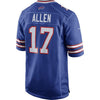 Image of Josh Allen Buffalo Bills Game Jersey – Royal 2019