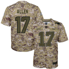 Josh Allen Buffalo Bills Youth Salute to Service Game Jersey - Camo 2019