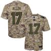 Image of Josh Allen Buffalo Bills Youth Salute to Service Game Jersey - Camo 2019