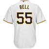 Image of Josh Bell Pittsburgh Pirates Majestic Cool Base Player Replica Jersey – White 2019