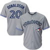Image of Josh Donaldson Toronto Blue Jays Majestic Cool Base Player Jersey - Gray 2019
