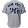 Image of Josh Donaldson Toronto Blue Jays Majestic Cool Base Player Jersey - Gray 2019