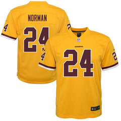 Josh Norman Washington Redskins Youth Color Rush Game Jersey - Gold 2019