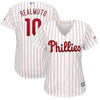 Image of JT Realmuto Philadelphia Phillies Majestic Women's Home Cool Base Player Jersey - White 2019
