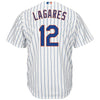 Image of Juan Lagares New York Mets Majestic Official Cool Base Player Jersey - White 2019