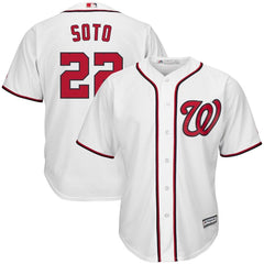 Juan Soto Washington Nationals Majestic Home Official Cool Base Player Jersey – White 2019