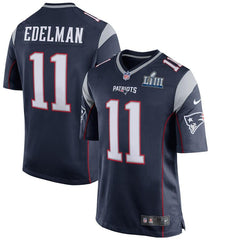 Julian Edelman New England Patriots Super Bowl LIII Bound Game Jersey – Navy 2019