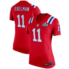 Julian Edelman New England Patriots Women's Super Bowl LIII Bound Alternate Game Jersey – Red 2019