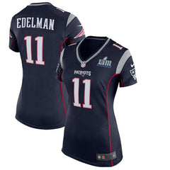 Julian Edelman New England Patriots Women's Super Bowl LIII Bound Game Jersey – Navy 2019