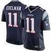 Image of Julian Edelman New England Patriots Youth Team Color Game Jersey - Navy Blue 2019