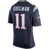 Image of Julian Edelman New England Patriots Youth Team Color Game Jersey - Navy Blue 2019