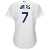 Image of Julio Urias Los Angeles Dodgers Majestic Women's Home Cool Base Player Jersey - White 2019