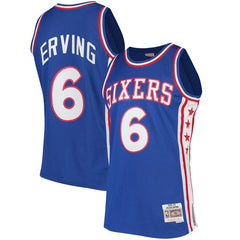 Julius Erving Philadelphia 76ers Mitchell &amp; Ness Hardwood Classics Swingman Jersey - Royal 2019