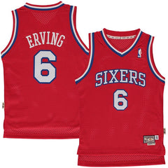 Julius Erving Philadelphia 76ers Mitchell &amp; Ness Youth Hardwood Classics Swingman Jersey – Red 2019