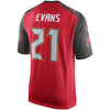 Image of Justin Evans Tampa Bay Buccaneers Player Game Jersey – Red 2019