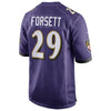 Image of Justin Forsett Baltimore Ravens Team Game 2015 Patch Jersey - Purple 2019