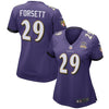 Image of Justin Forsett Baltimore Ravens Women's Patch Game Jersey - Purple 2019