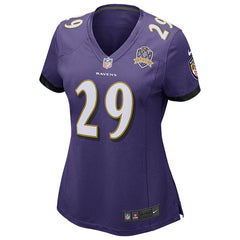 Justin Forsett Baltimore Ravens Women's Patch Game Jersey - Purple 2019