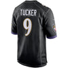 Image of Justin Tucker Baltimore Ravens Game Jersey - Black 2019