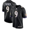 Image of Justin Tucker Baltimore Ravens Game Jersey - Black 2019