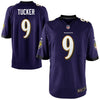 Image of Justin Tucker Baltimore Ravens Game Jersey - Purple 2019