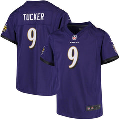 Justin Tucker Baltimore Ravens Girls Youth Game Jersey - Purple 2019