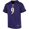 Image of Justin Tucker Baltimore Ravens Girls Youth Game Jersey - Purple 2019