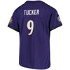 Image of Justin Tucker Baltimore Ravens Girls Youth Game Jersey - Purple 2019