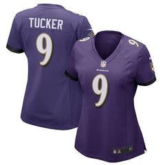 Justin Tucker Baltimore Ravens Women's Game Jersey - Purple 2019