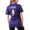 Image of Justin Tucker Baltimore Ravens Women's Game Jersey - Purple 2019