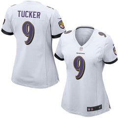 Justin Tucker Baltimore Ravens Women's Game Jersey - White 2019