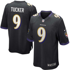 Justin Tucker Baltimore Ravens Youth Alternate Game Jersey - Black 2019